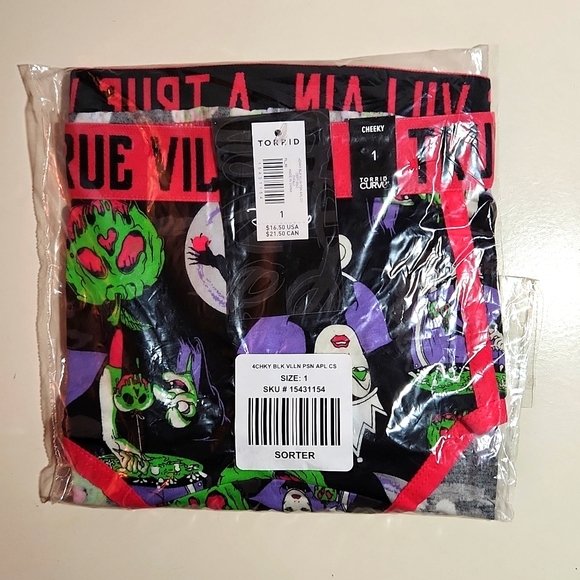 ❤️NWT VINTAGE TORRID DISNEY VILLAIN CHEEKY PANTY - EVIL QUEEN POISON APPLE - Picture 5 of 9